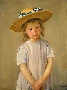 Child in a Straw Hat Mary Cassatt